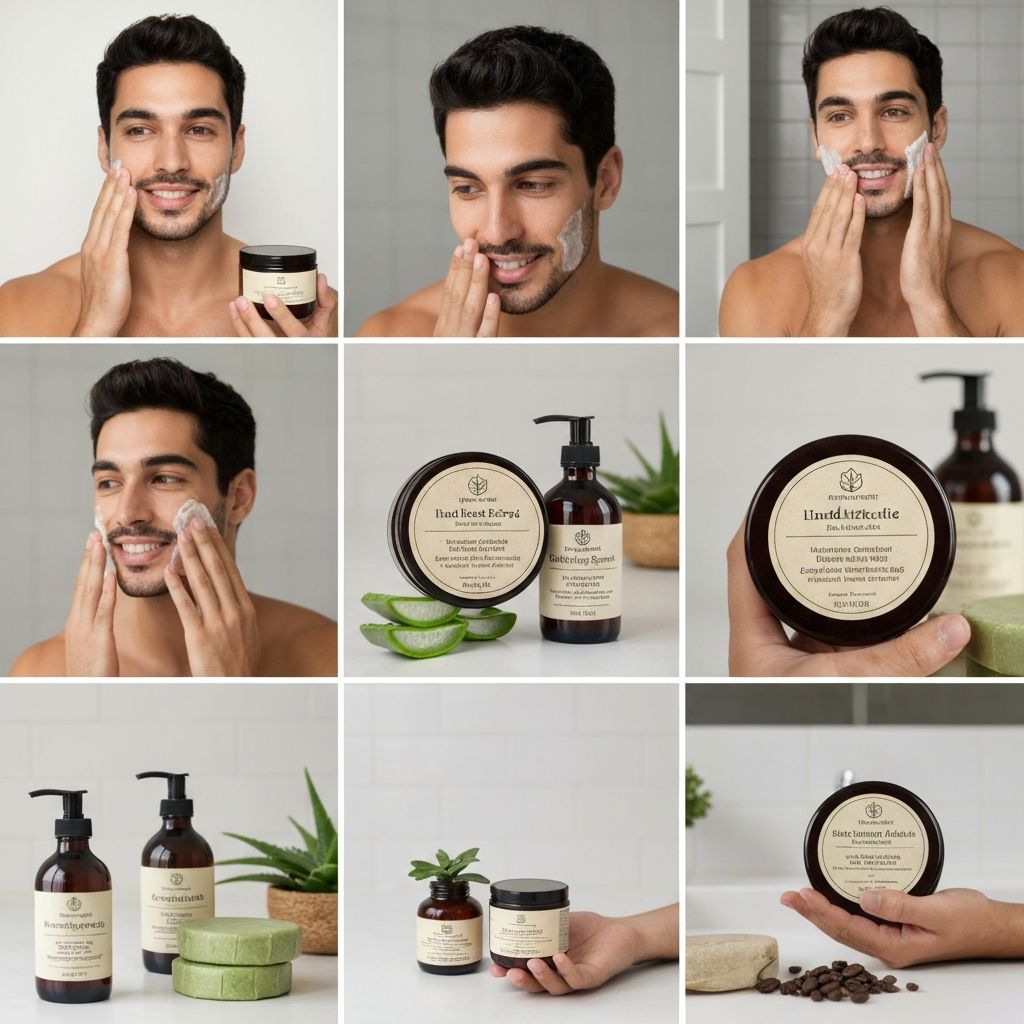 Natural skincare ingredients for men's facial care